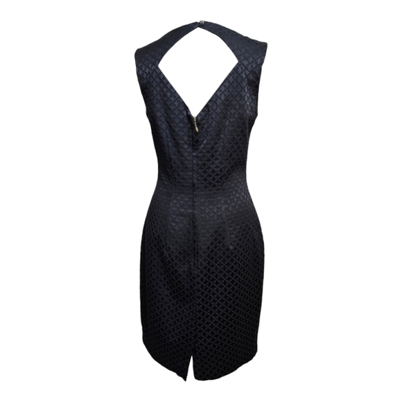 Black Geometric Print Dress - Size 8 - Picture 3 of 3